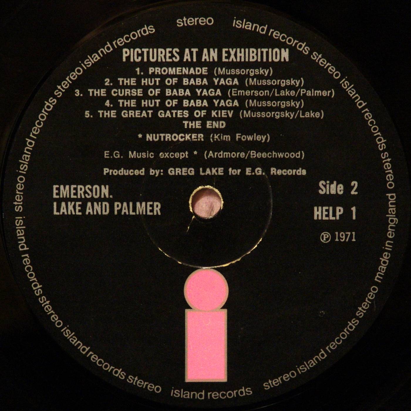 Emerson, Lake and Palmer Pictures At An Exhibition [lp label b island uk]